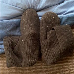 Woman’s black boots